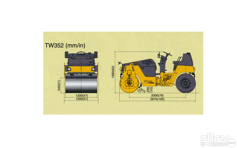 酒井TW352单钢轮压路机