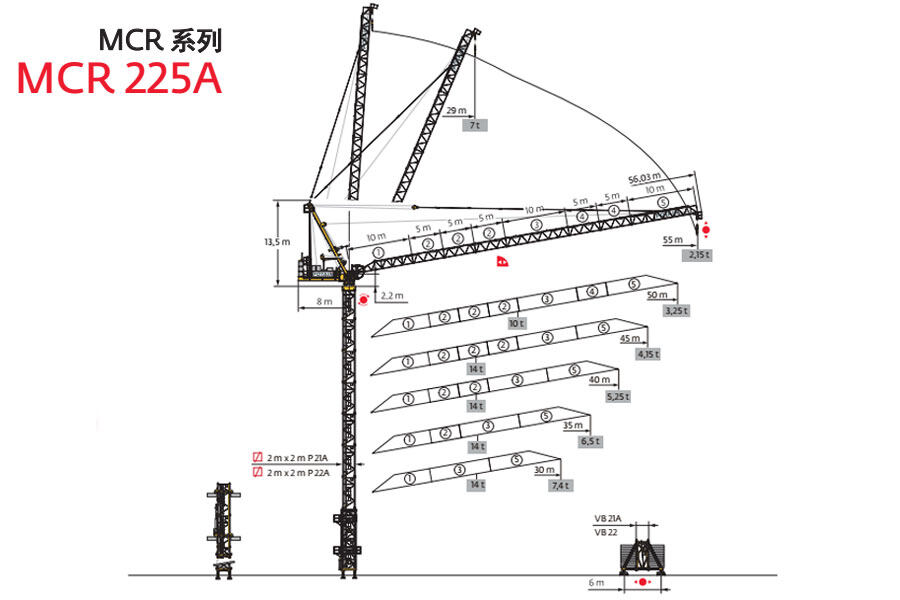 波坦MCR 225A塔式起重机整体视图40457