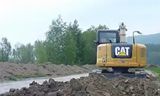 Cat 308E 挖掘機修路視頻