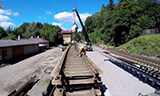 德马格铁路起重机吊装铁轨